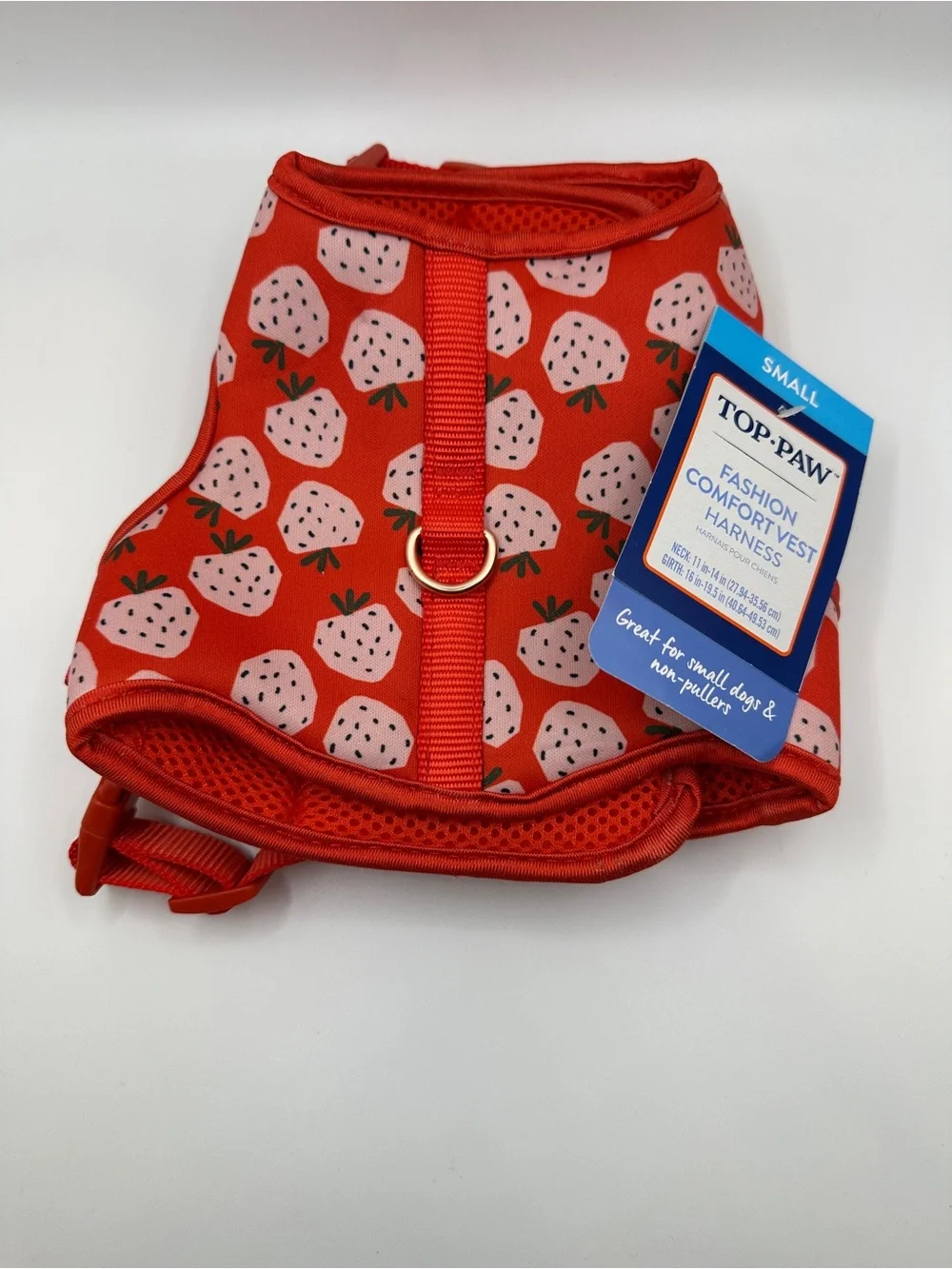 Small Top Paw Strawberry Harness
